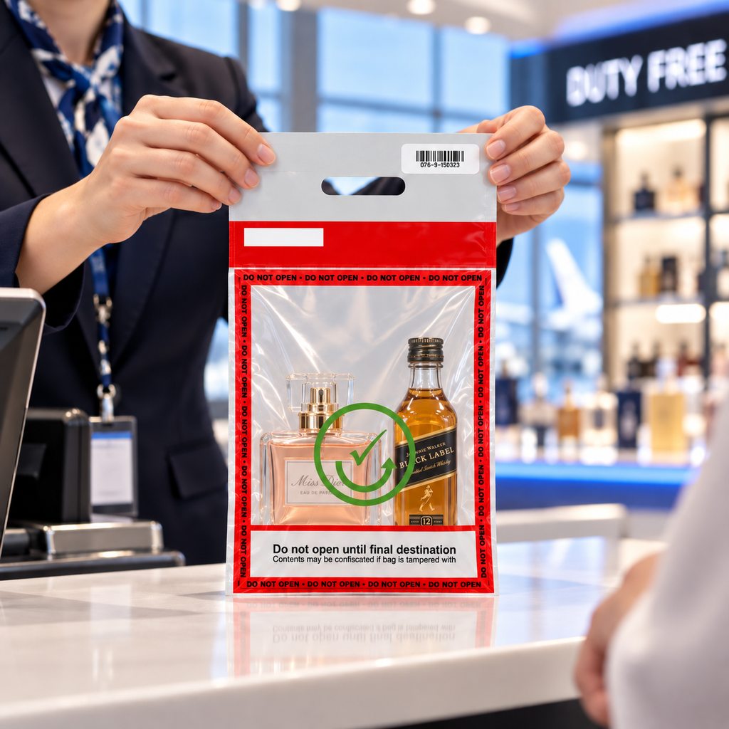 Duty Free Tamper Evident Bag Display